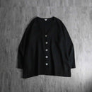 1990-00s navy linen shirt jacket