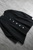 1990-00s navy linen shirt jacket