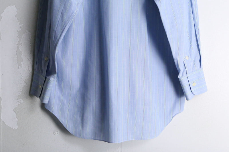 “YSL” sax blue stripe L/S dress shirt