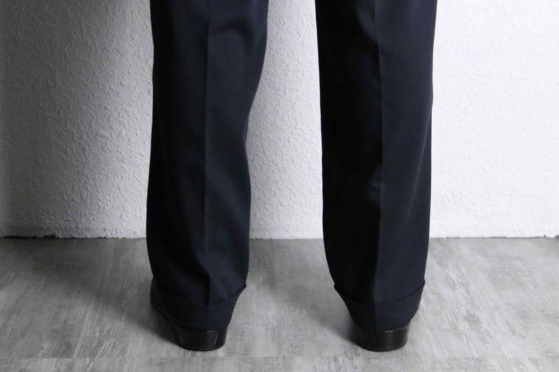 "claiborne"dark navy color soft textile trousers