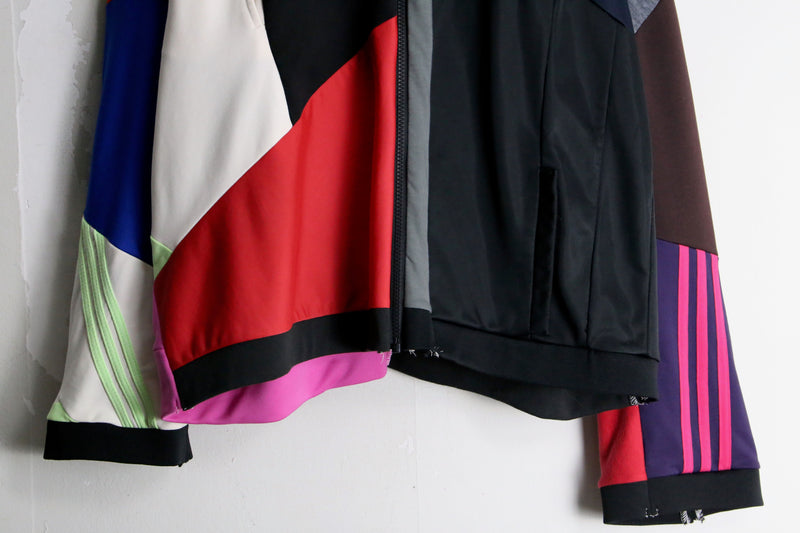 “Re:make” asymmetry colorful  track jacket