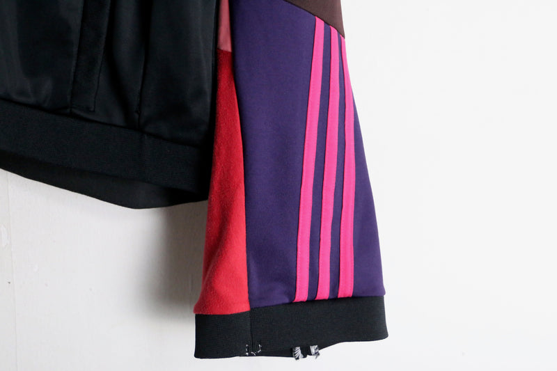 “Re:make” asymmetry colorful  track jacket