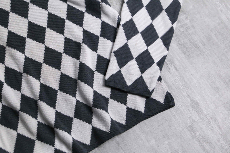 1990s-00s agnès b. harlequin check wool knit