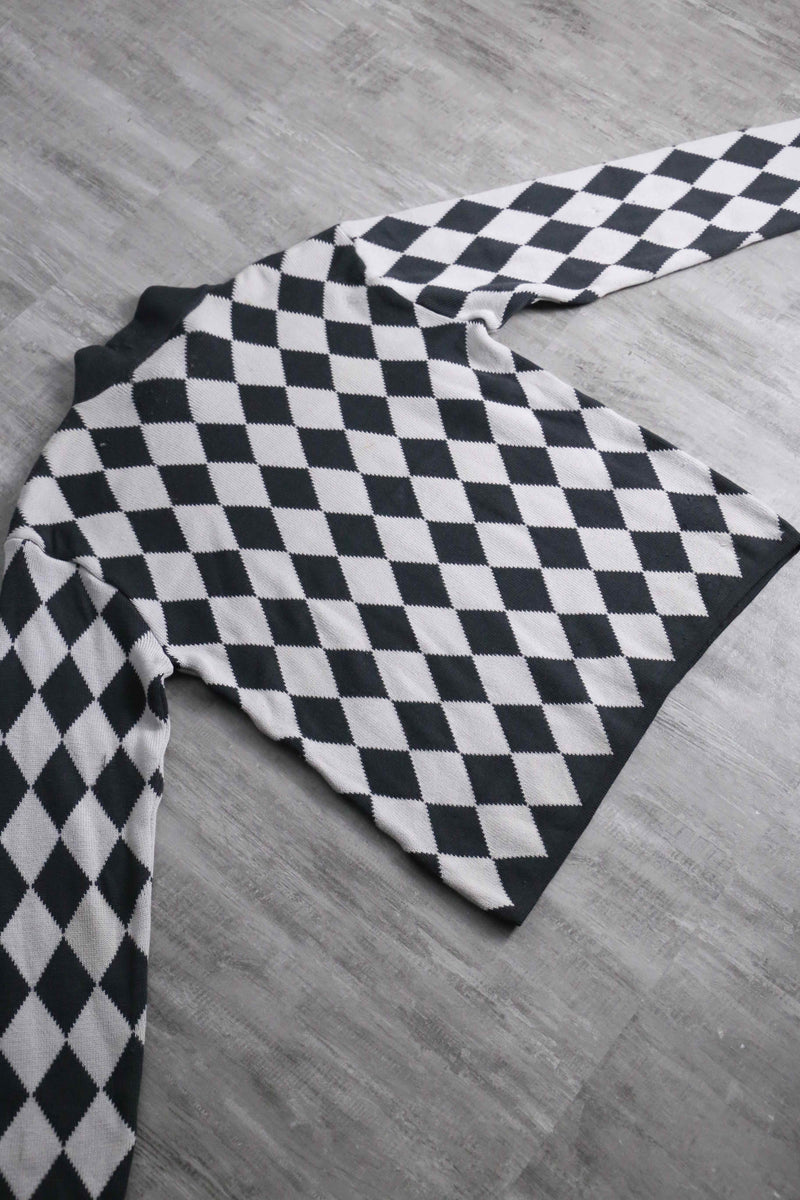 1990s-00s agnès b. harlequin check wool knit
