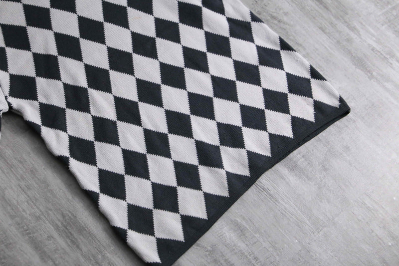 1990s-00s agnès b. harlequin check wool knit