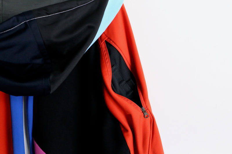 “Re:make” asymmetry colorful  track jacket