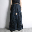 "Re:make" extra buggy black denim