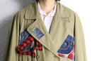 "Re:make" patchwork design coat