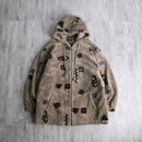 “FORECASTER SPORTS” Acryl fleece zip-up hoodie