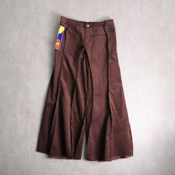 remake "再構築" reddish brown color corduroy buggy flare pants