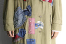 "Re:make" patchwork design coat
