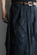 "Re:make" extra buggy black denim