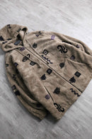 “FORECASTER SPORTS” Acryl fleece zip-up hoodie