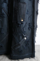"Re:make" extra buggy black denim