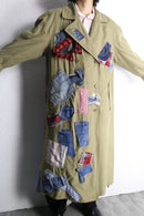 "Re:make" patchwork design coat