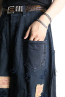 "Re:make" extra buggy black denim