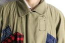 "Re:make" patchwork design coat