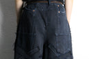 "Re:make" extra buggy black denim