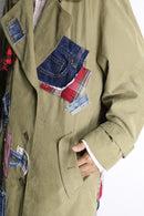 "Re:make" patchwork design coat