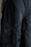 "Re:make" extra buggy black denim