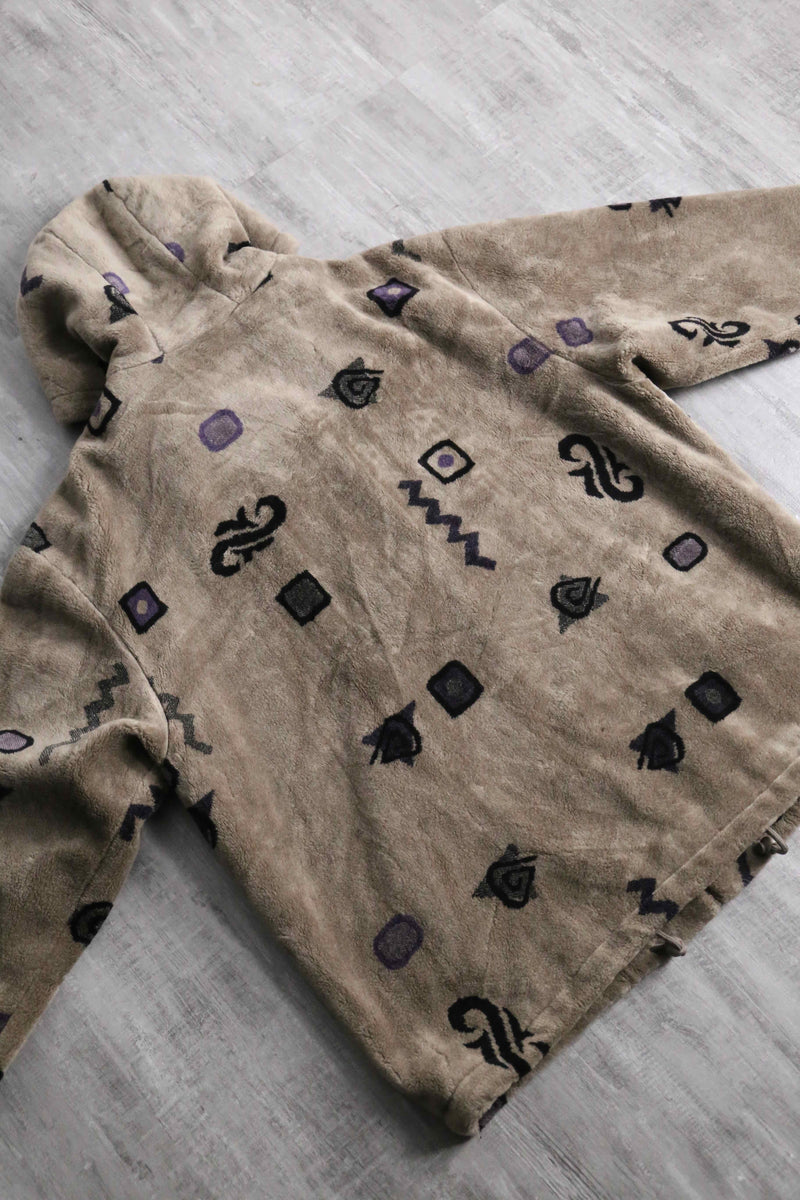 “FORECASTER SPORTS” Acryl fleece zip-up hoodie