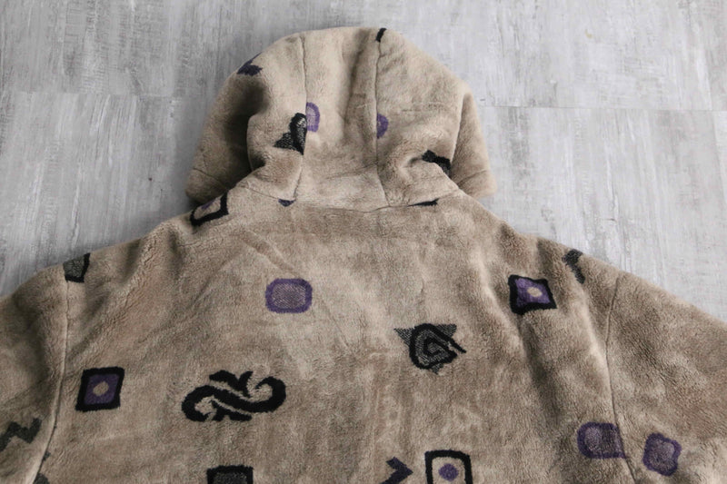 “FORECASTER SPORTS” Acryl fleece zip-up hoodie