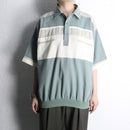 contrast rib panel polo shirt