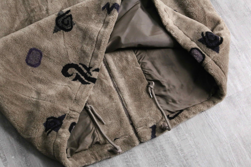 “FORECASTER SPORTS” Acryl fleece zip-up hoodie