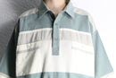contrast rib panel polo shirt