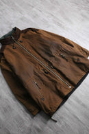 suede switched oiled cotton jacket