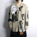 "Re:make" patchwork tailored jacket