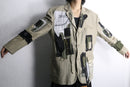 "Re:make" patchwork tailored jacket