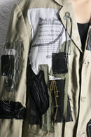 "Re:make" patchwork tailored jacket