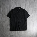 2000s DKNY wrinkle open collar nylon shirt