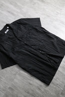 2000s DKNY wrinkle open collar nylon shirt