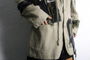 "Re:make" patchwork tailored jacket
