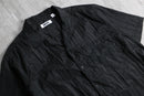 2000s DKNY wrinkle open collar nylon shirt