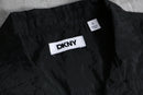 2000s DKNY wrinkle open collar nylon shirt