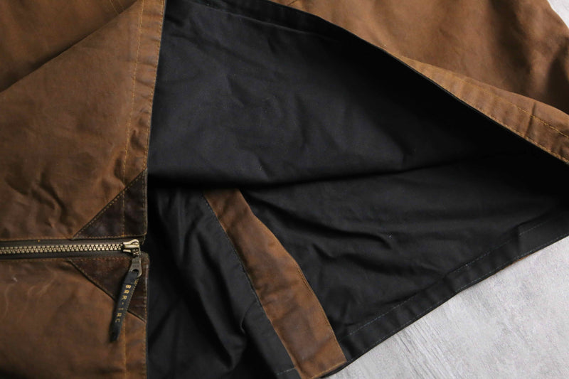 suede switched oiled cotton jacket