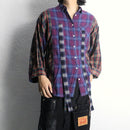 "Re:make" docking gather check shirt