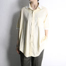 knit collar stripe s/s shirt
