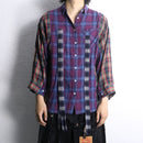 "Re:make" docking gather check shirt