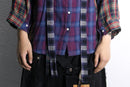 "Re:make" docking gather check shirt