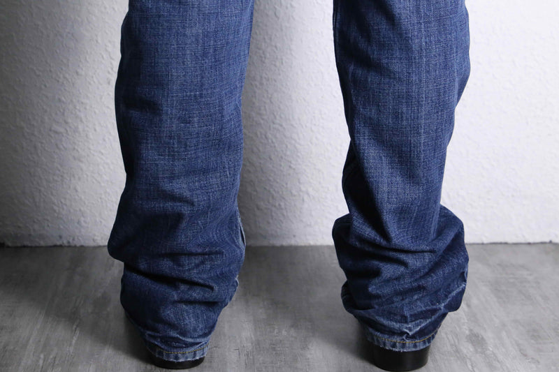 “DIESEL” fade blue straight denim pants