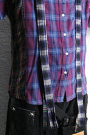 "Re:make" docking gather check shirt