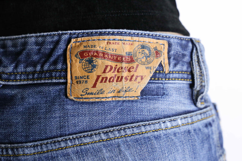 “DIESEL” fade blue straight denim pants
