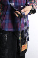 "Re:make" docking gather check shirt