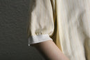 knit collar stripe s/s shirt