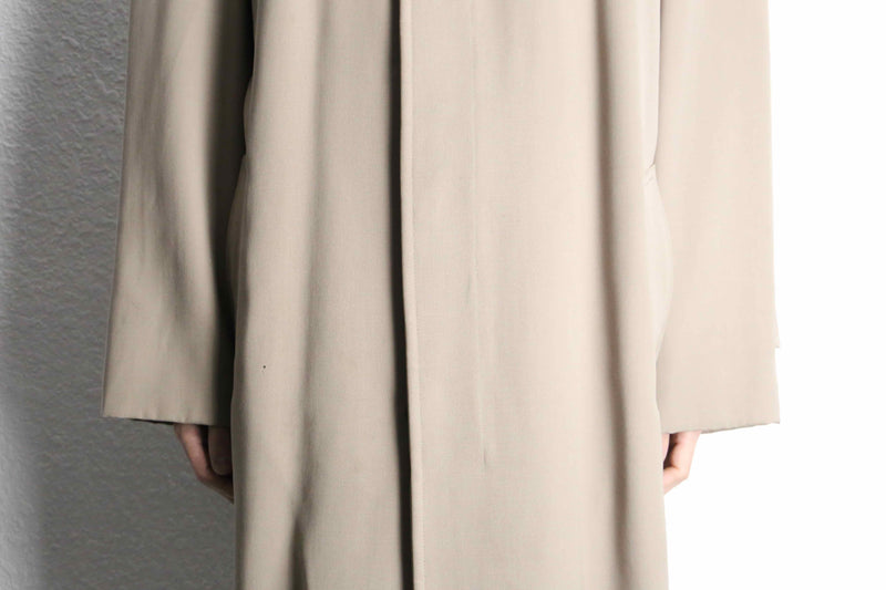 “Aquascutum” beige wool gabardine balmacaan coat