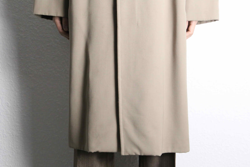 “Aquascutum” beige wool gabardine balmacaan coat